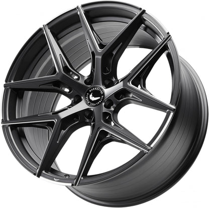 Barracuda Razzer mattblack PureSports gefräst 9.5x22 ET40 - LK5/114.3 ML73.1