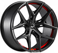 Barracuda Razzer mattblack undercut trimline rot PureSports gefräst Alufelge 8.5x20 Zoll ET38 LK 5x112 ML73.1