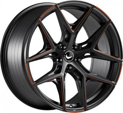 Barracuda Razzer mattblack copper PureSports gefräst 9.5x21 ET27 - LK5/112 ML73.1