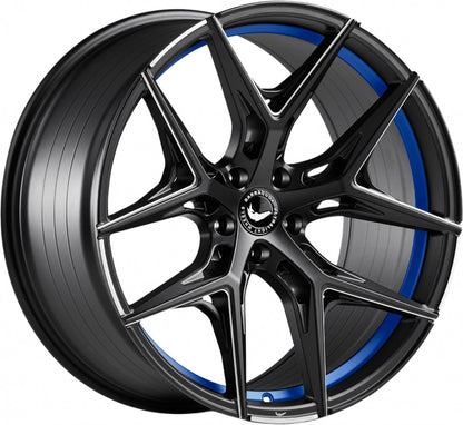 Barracuda Razzer mattblack undertcut trimline blau PureSports gefräst 10x20 ET15 - LK5/112 ML73.1