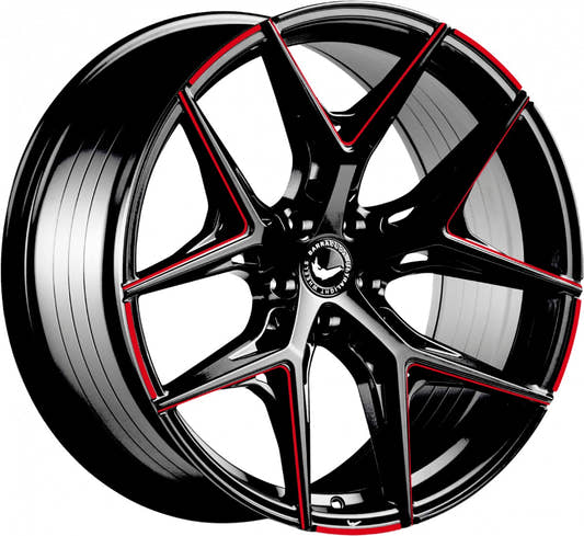 Barracuda Razzer flash red PureSports gefräst 8.5x19 ET40 - LK5/108 ML73.1