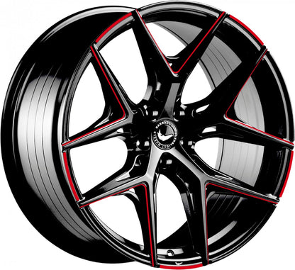 Barracuda Razzer flash red PureSports gefräst Alufelge 8.5x20 Zoll ET38 LK 5x112 ML73.1