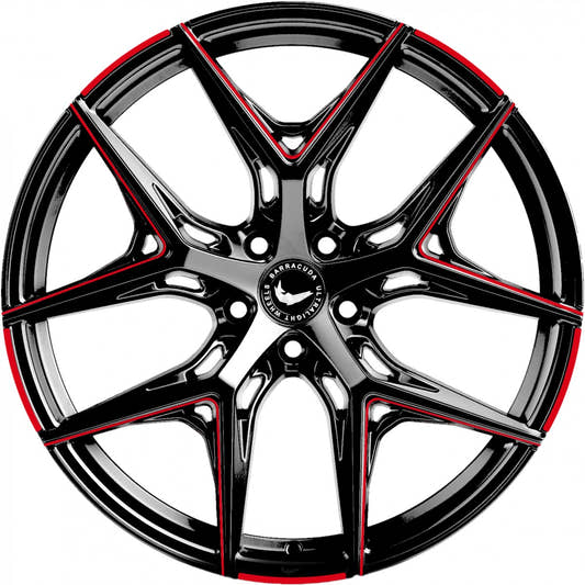 Barracuda Razzer flash red PureSports gefräst 8.5x19 ET35 - LK5/108 ML73.1