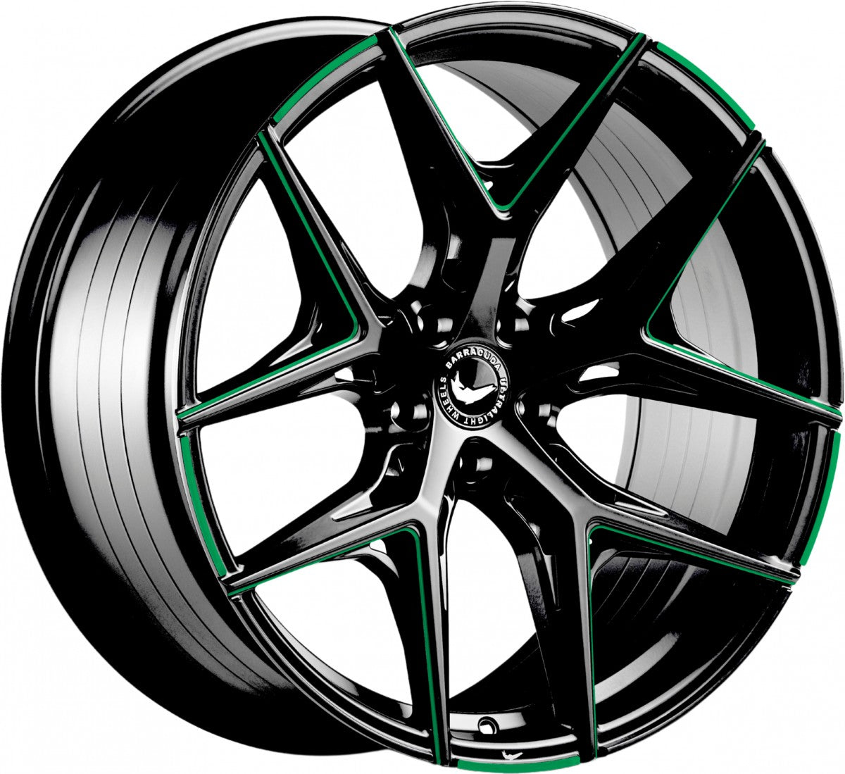 Barracuda Razzer flash green PureSports gefräst 8.5x19 ET40 - LK5/108 ML73.1