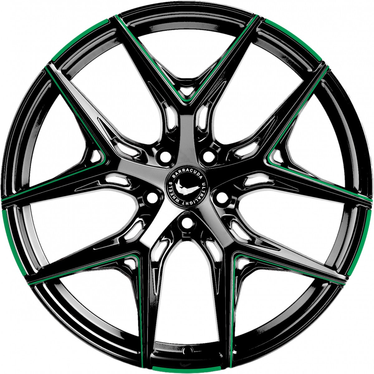 Barracuda Razzer flash green PureSports gefräst 8.5x19 ET40 - LK5/108 ML73.1