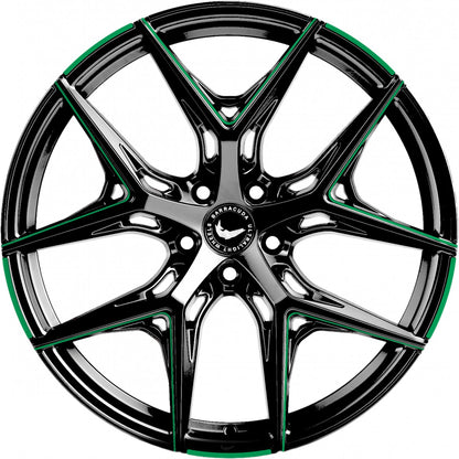 Barracuda Razzer flash green PureSports gefräst 10x20 ET20 - LK5/112 ML73.1