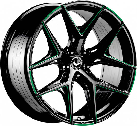 Barracuda Razzer flash green PureSports gefräst 8.5x19 ET35 - LK5/108 ML73.1