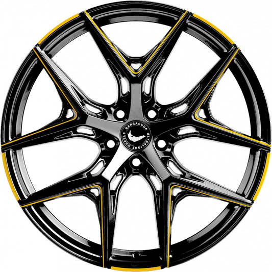 Barracuda Razzer flash yellowgold PureSports gefräst 8.5x19 ET35 - LK5/108 ML73.1