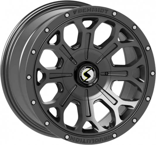Schmidt REVOLUTION 17HDF Satin Black mit Softhorn Alufelge 9x17 Zoll ET33 LK 6x114.3 ML66.1
