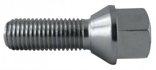 Jania Radschraube Kegelbund 60° M12x1,25x50 SW17 silber 20 Stk.