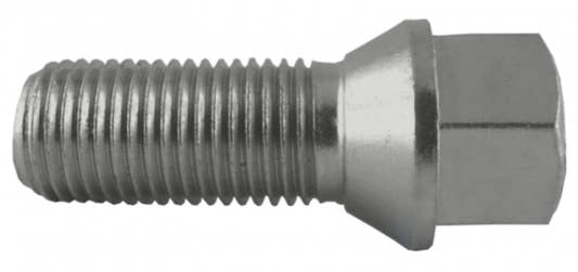 Jania Radschraube Kegelbund 60° M14x1,25x50 SW17 silber 20 Stk.