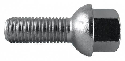 Jania Radschraube Kugelbund R12 M12x1,5x28 SW17 silber 20 Stk.