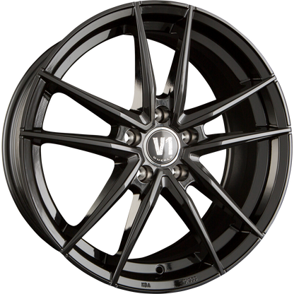 V1 Wheels V3 Schwarz Glanz Lackiert SW+ Alufelge 8x18 Zoll ET45 LK 5x112 ML74.1 – Bild 2