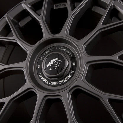 Damina Performance DM10 Grey Matt Alufelge 8x18 Zoll ET45 LK 5x108 ML72.6 – Bild 2