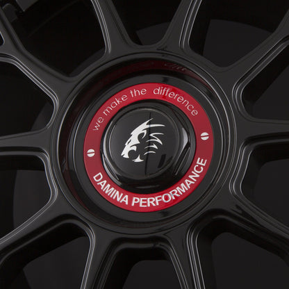 Damina Performance DM10 Black Red Ring Alufelge 8x18 Zoll ET35 LK 5x112 ML72.6 – Bild 3