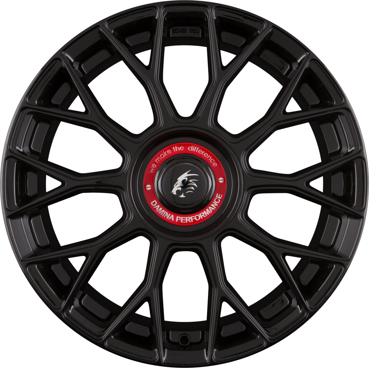 Damina Performance DM10 Black Red Ring Alufelge 8x18 Zoll ET45 LK 5x108 ML72.6