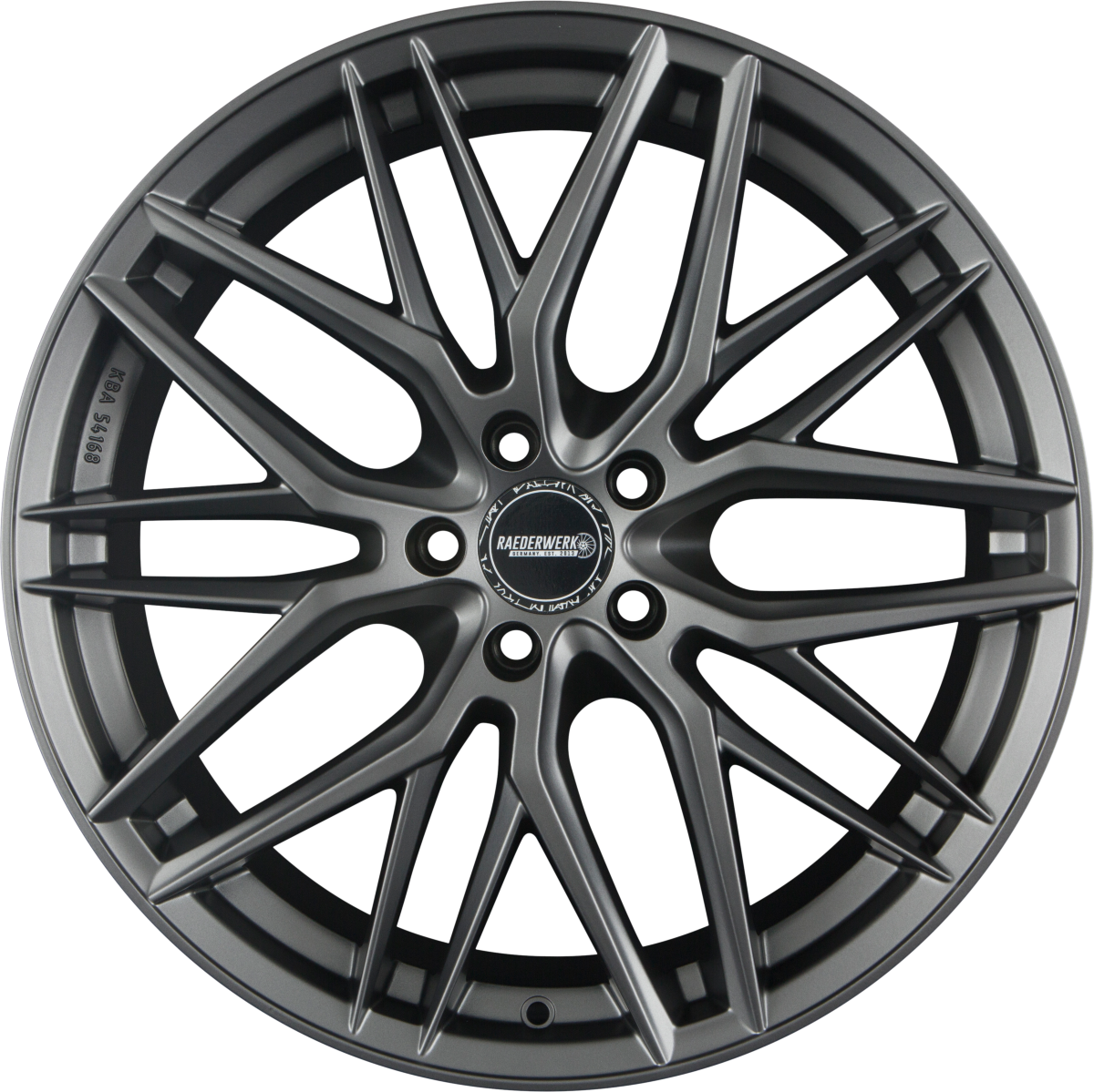 Raederwerk RW0.1 Grey Matt Alufelge 8.5x19 Zoll ET35 LK 5x120 ML72.6