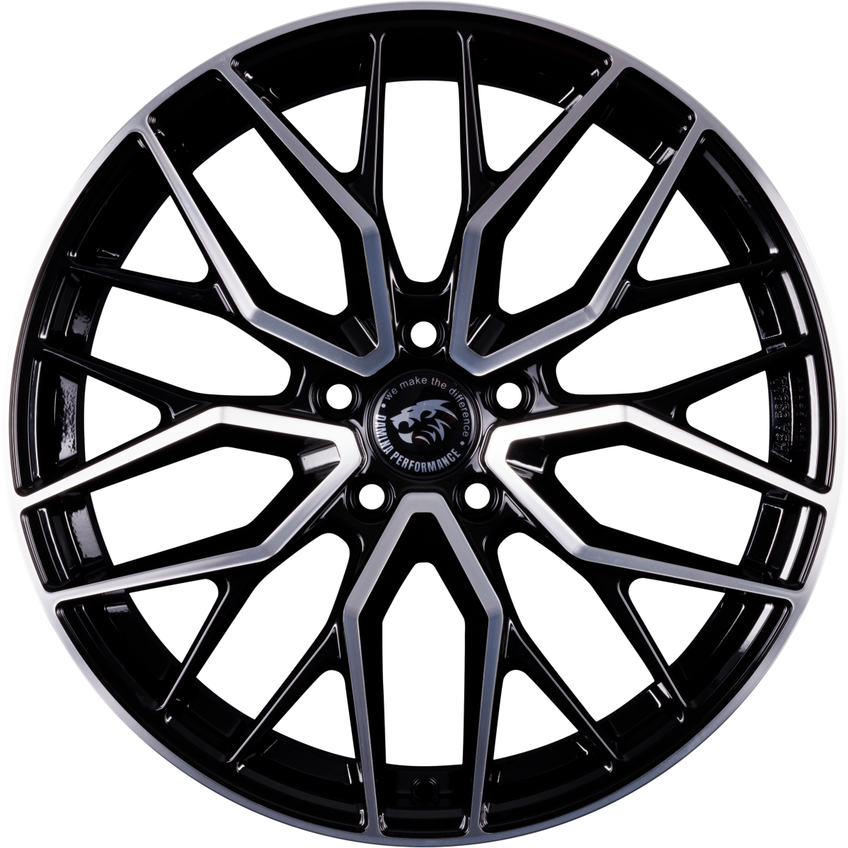 Damina Performance DM20 Black Polished Alufelge 8.5x19 Zoll ET35 LK 5x120 ML72.6