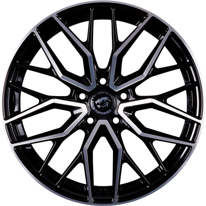 Damina Performance DM20 Black Polished Alufelge 8.5x19 Zoll ET35 LK 5x120 ML72.6