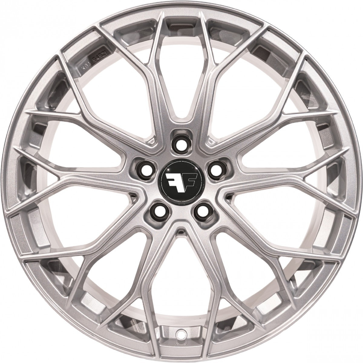 FF Wheels FF01 silver painted Alufelge 8x18 Zoll ET45 LK 5x120 ML72.6 – Bild 2