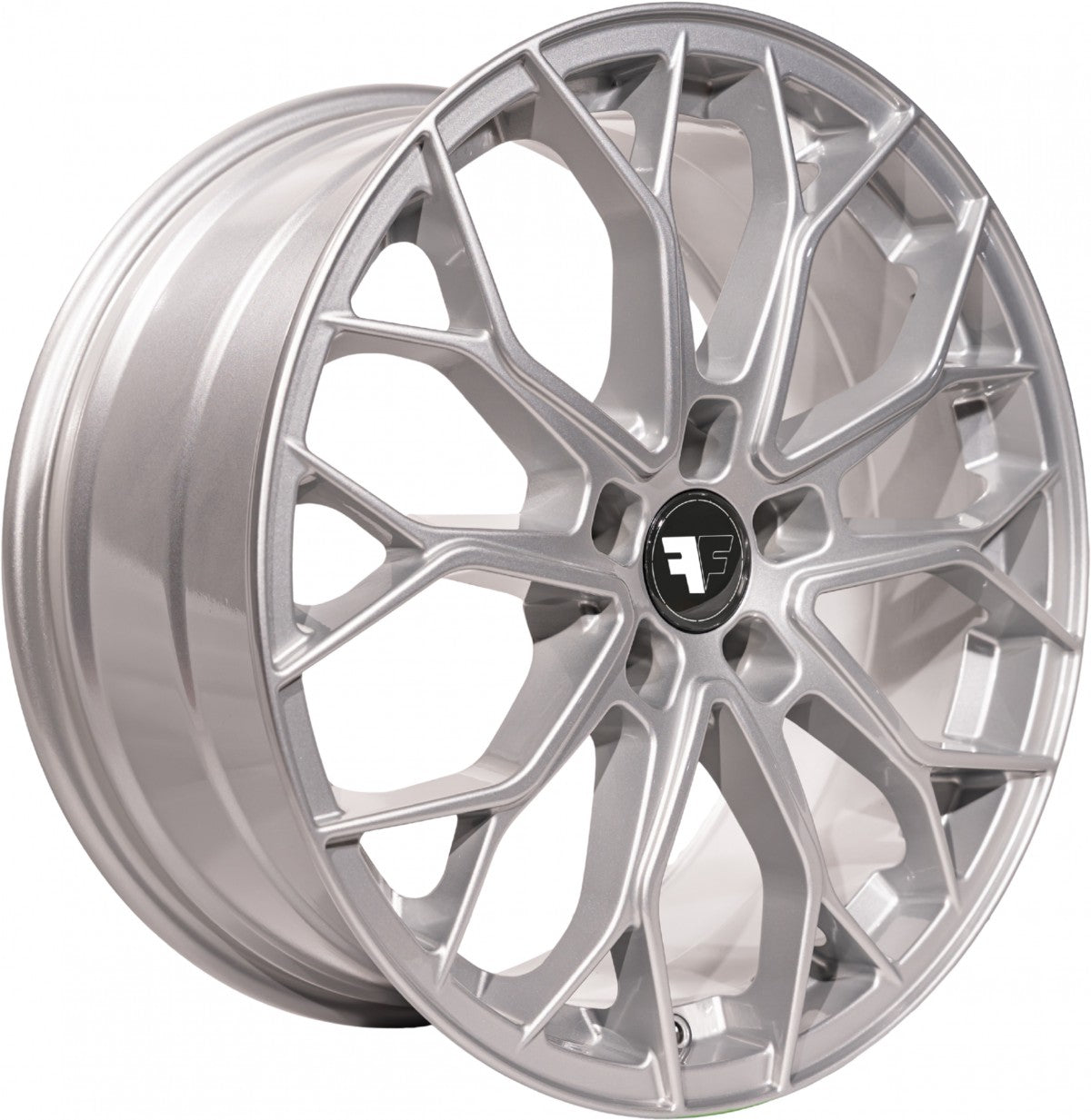 FF Wheels FF01 silver painted Alufelge 8x18 Zoll ET45 LK 5x120 ML72.6 – Bild 3