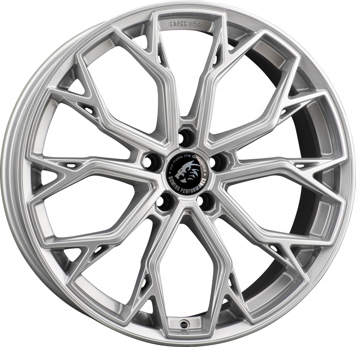 Damina Performance DM18 silver painted Alufelge 8x18 Zoll ET30 LK 5x112 ML72.6