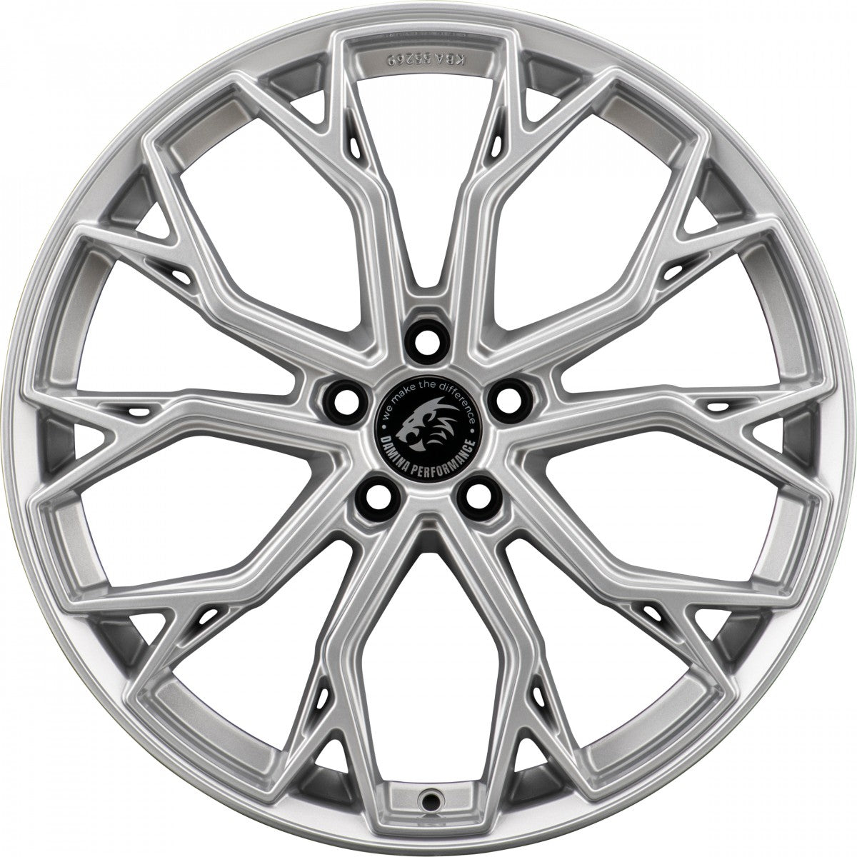 Damina Performance DM18 silver painted Alufelge 8x18 Zoll ET30 LK 5x112 ML72.6 – Bild 2