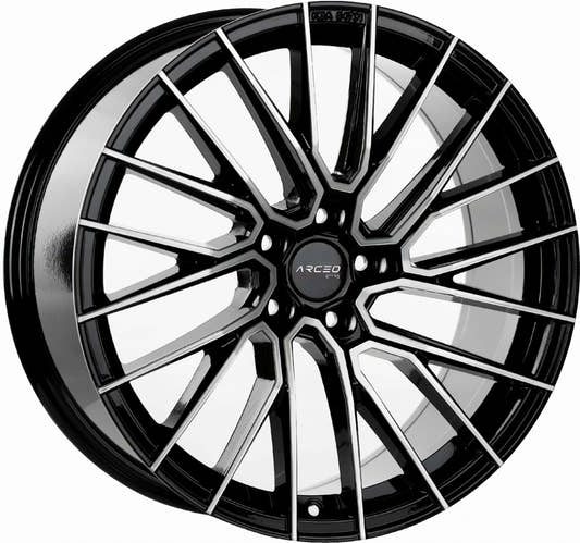 Arceo Wheels ASW02 black diamond Alufelge 8.5x19 Zoll ET35 LK 5x112 ML73.1