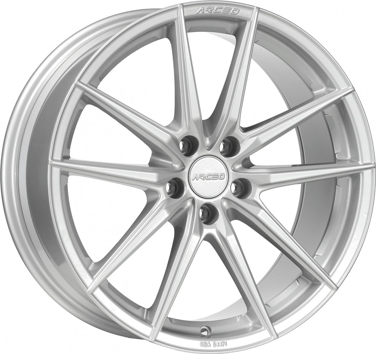 Arceo Wheels Monaco white silver Alufelge 9.5x19 Zoll ET45 LK 5x112 ML73.1
