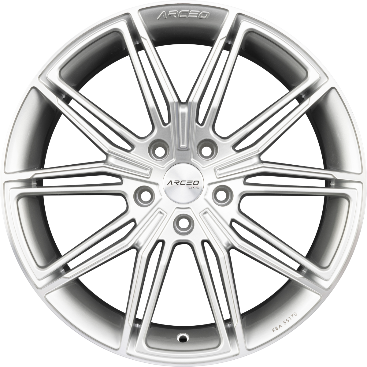 Arceo Wheels ASW-05 Silver Diamond Alufelge 8x19 Zoll ET40 LK 5x108 ML73.1