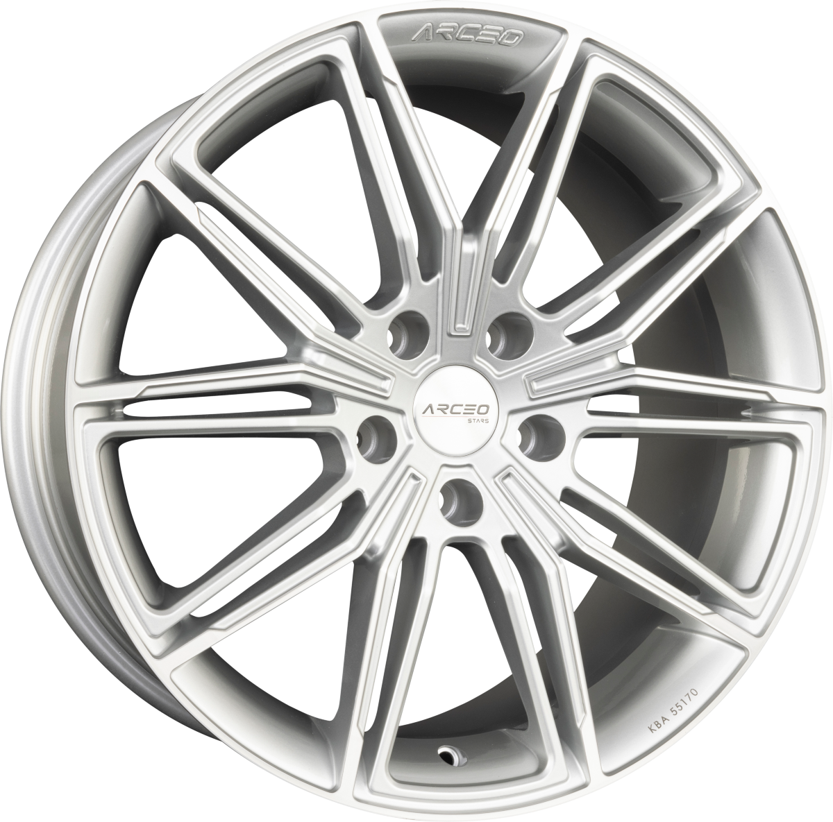 Arceo Wheels ASW-05 Silver Diamond Alufelge 8x19 Zoll ET40 LK 5x108 ML73.1 – Bild 2