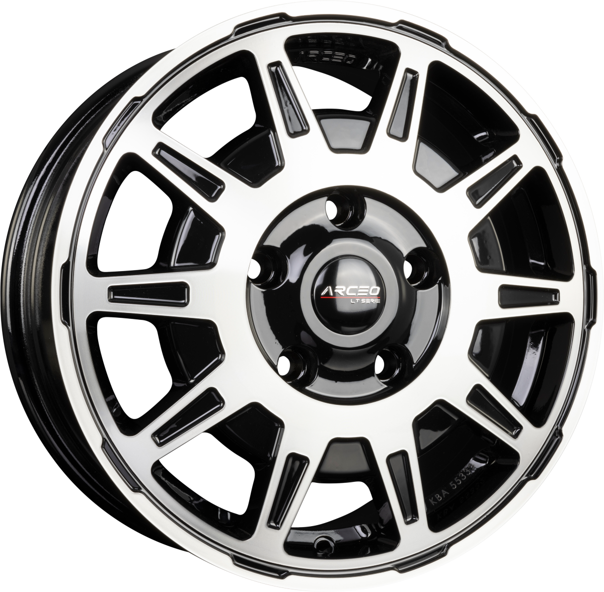 Arceo Wheels LT-01 Black Diamond Alufelge 6.5x16 Zoll ET60 LK 5x160 ML65.1 – Bild 2