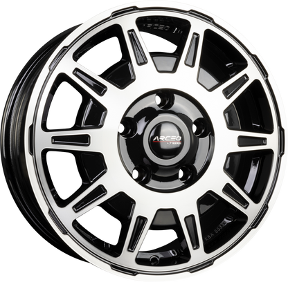 Arceo Wheels LT-01 Black Diamond Alufelge 6.5x16 Zoll ET60 LK 5x160 ML65.1 – Bild 2