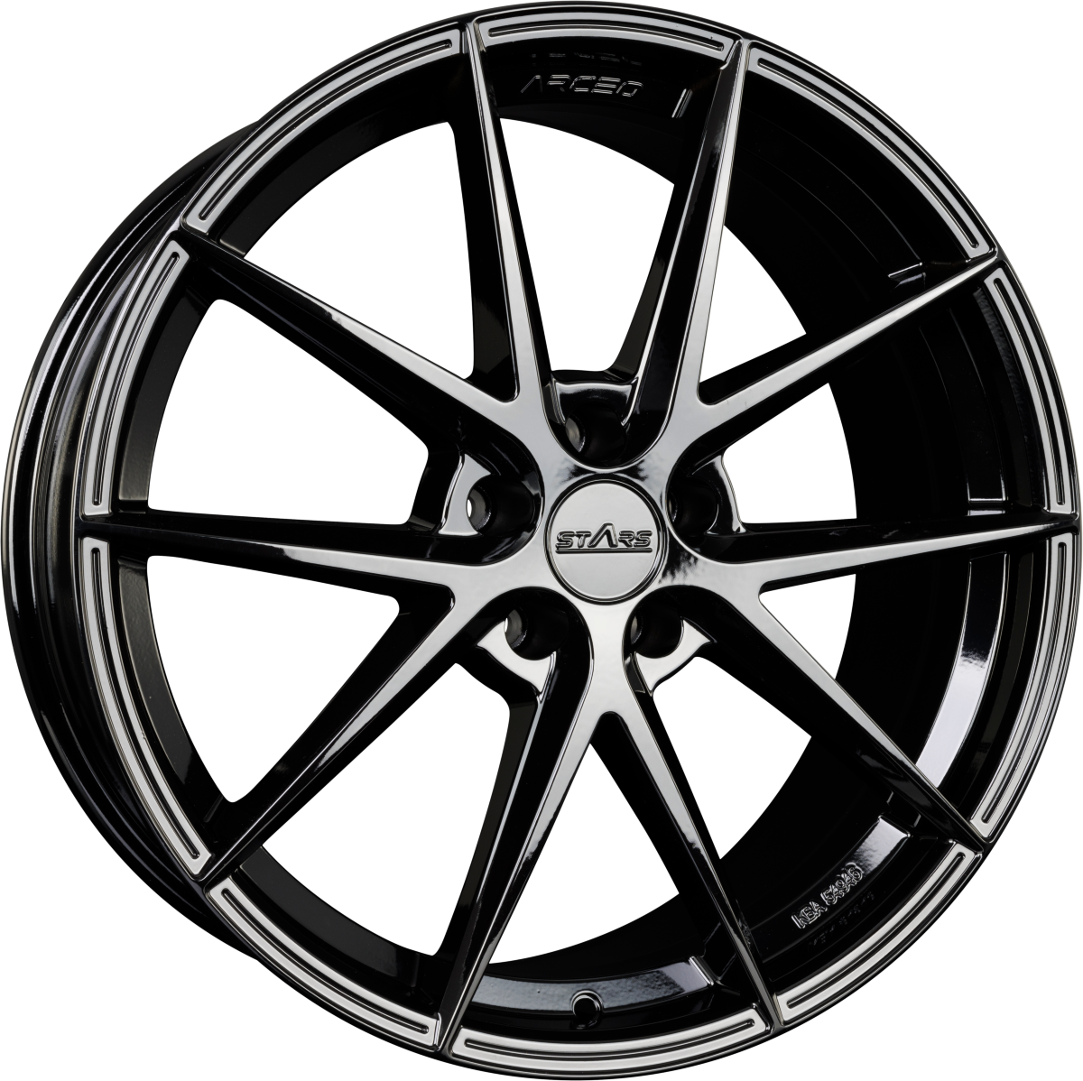 Arceo Wheels ASW-04 Glossy Black Alufelge 9.5x20 Zoll ET45 LK 5x112 ML66.6 – Bild 2