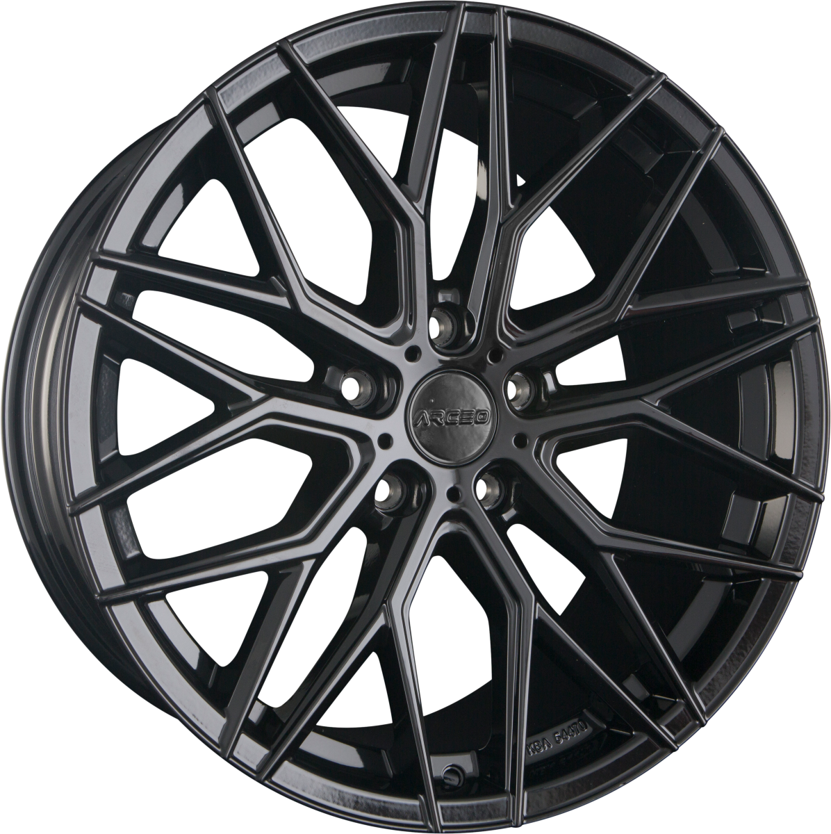 Arceo Wheels Valencia Glossy Black Alufelge 8x18 Zoll ET45 LK 5x114.3 ML73.1 – Bild 2