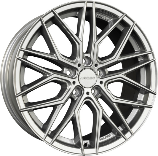 Arceo Wheels Valencia Titanium Silver Alufelge 8x18 Zoll ET35 LK 5x100 ML57.1 – Bild 2