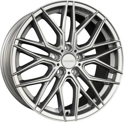 Arceo Wheels Valencia Titanium Silver Alufelge 8x18 Zoll ET35 LK 5x100 ML57.1 – Bild 2