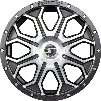 Schmidt REVOLUTION 18HDX Satin Black Front Poliert mit Softhorn Alufelge 8.5x18 Zoll ET53 LK 5x130 ML71.6