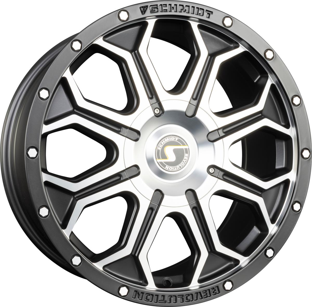 Schmidt REVOLUTION 18HDX Satin Black Front Poliert mit Softhorn Alufelge 8.5x18 Zoll ET53 LK 5x130 ML71.6 – Bild 2