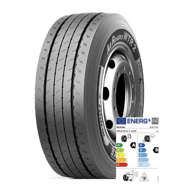 Westlake Komplettrad 385/65R22.5 164K WTR2 (AB73B) auf Stahlfelge 10/335/281 ET120 MZ Silber