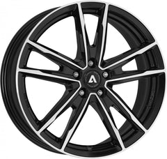Akoni AK08 black polished Alufelge 8x19 Zoll ET45 LK 5x112 ML57.1