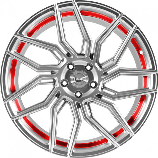 Barracuda Dragoon silver undercut trimline red Alufelge 8.5x20 Zoll ET30 LK 5x110 ML73.1 – Bild 2