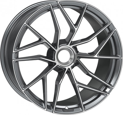 Proline Techart Formula VII Race grey polished Alufelge 12x21 Zoll ET42 LK 1x1 ML84