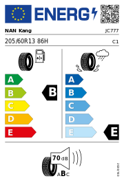 NAN Kang ECOnex NA-1 205/60 R13 86H Sommer – EU-Reifenlabel