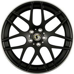 Schmidt REVOLUTION Gambit Satin Black Hornpoliert mit Softhorn Alufelge 9.5x22 Zoll ET25 LK 5x120 ML72.5