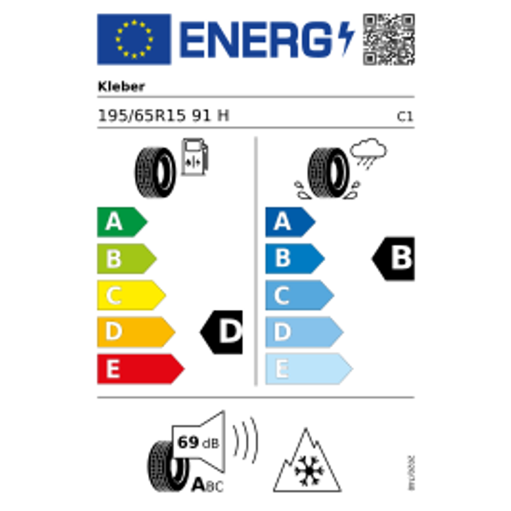 Kleber Krisalp HP3 3PMSF M+S DOT19 195/65 R15 91H Winter DOT 2019 – Bild 3