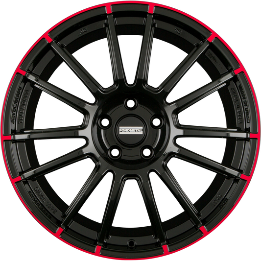 Fondmetal 9RR Schwarz Rot Alufelge 8.5x20 Zoll ET42 LK 5x112 ML75