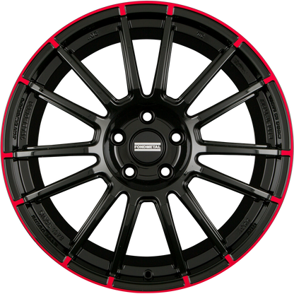 Fondmetal 9RR Schwarz Rot Alufelge 8.5x20 Zoll ET42 LK 5x112 ML75