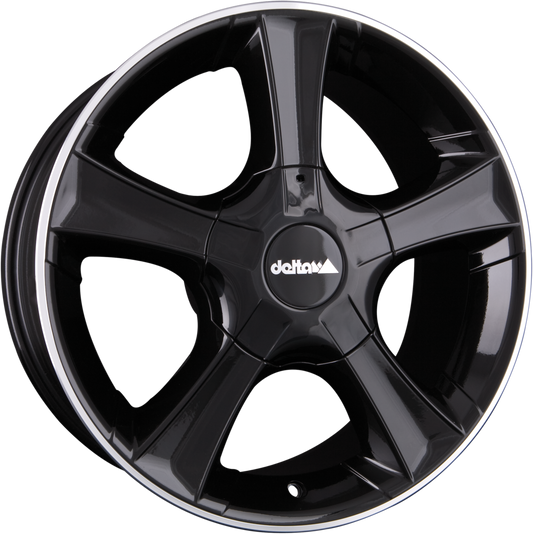 DELTA 4x4 Sins Schwarz Hornpoliert Alufelge 8x18 Zoll ET57.5 LK 5x130 ML78.1 – Bild 2