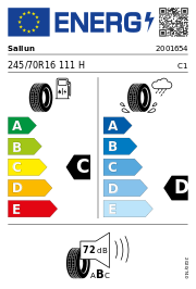 Sailun Terramax CVR XL BSW DOT21 245/70 R16 111H Sommer DOT DOT21 – EU-Reifenlabel
